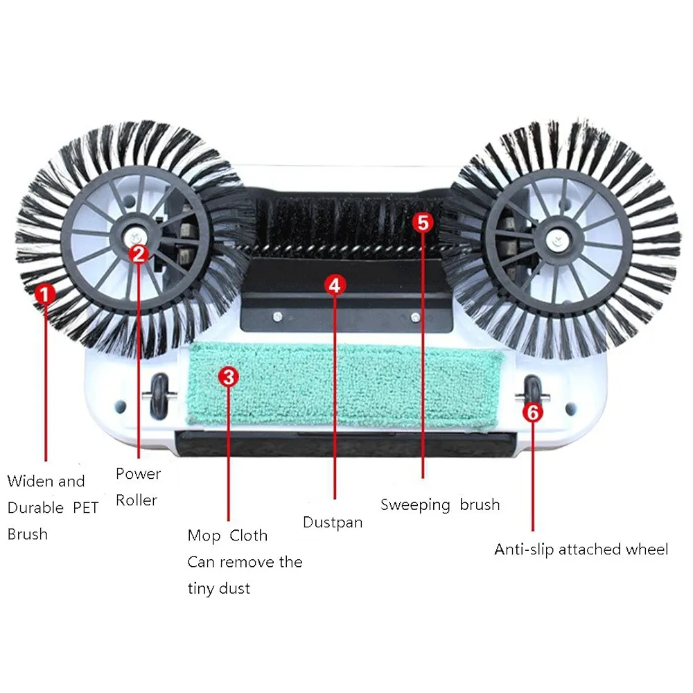 مكنسة أرضيات دوارة يدوية