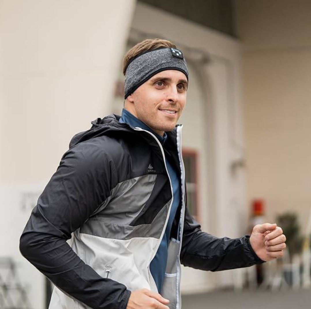 عصابة رأس بلوتوث مع سماعات مدمجة 