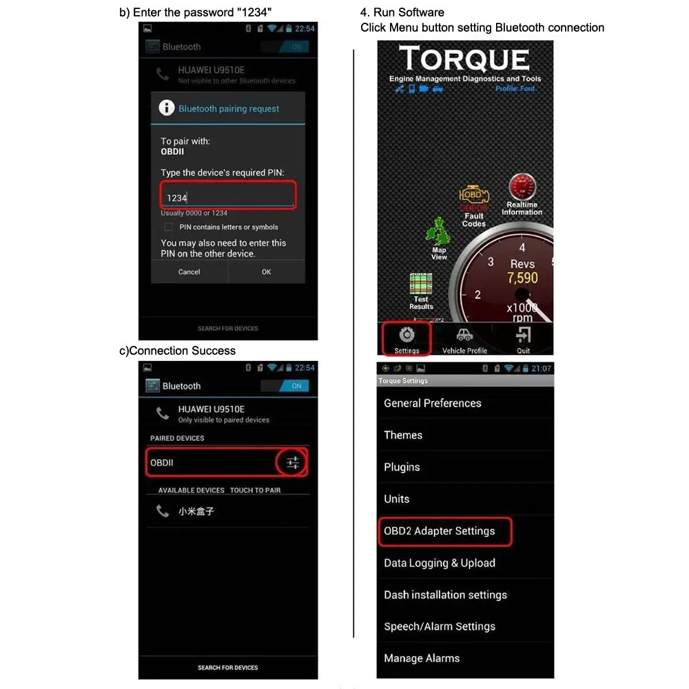 جهاز فحص السيارات الذكي ELM327 BT