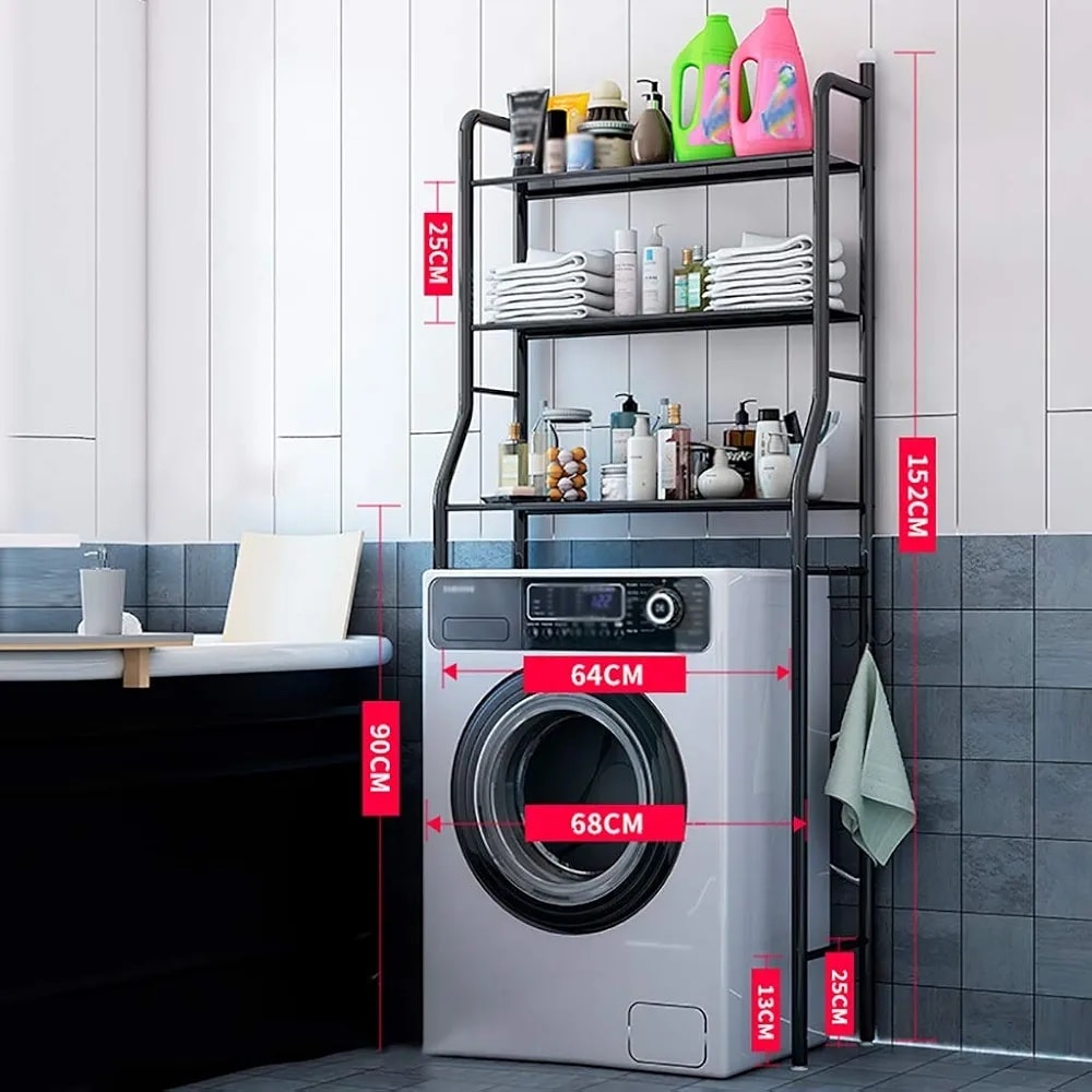 رف تخزين متعدد المستويات للحمام 