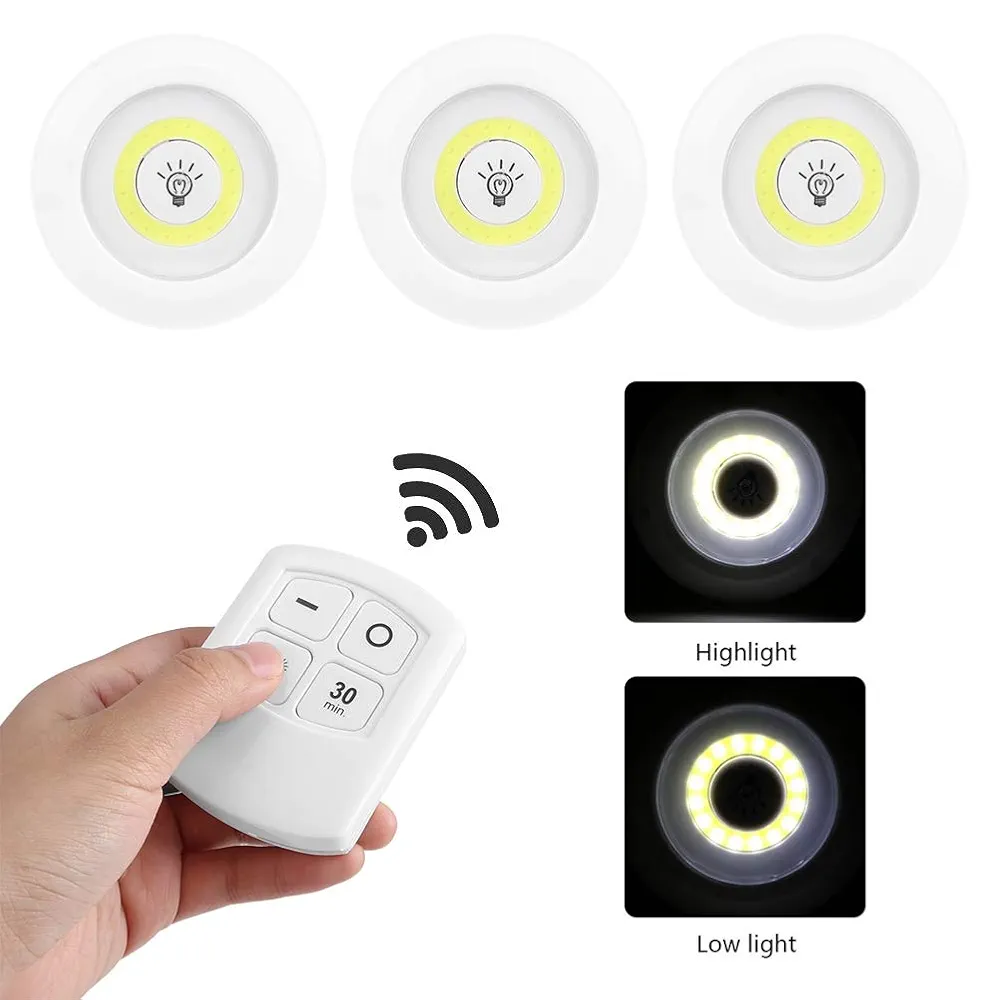 إضاءة LED لاسلكية مع ريموت