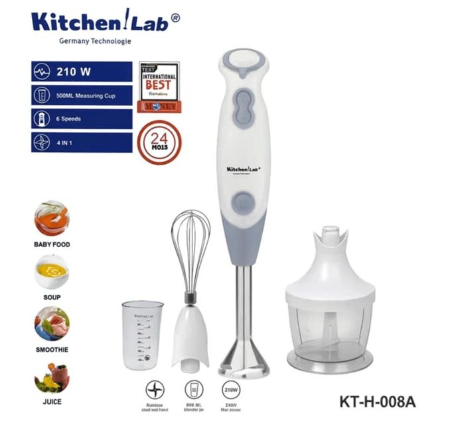 خلاط يدوي متعدد الوظائف Kitchen Lab 