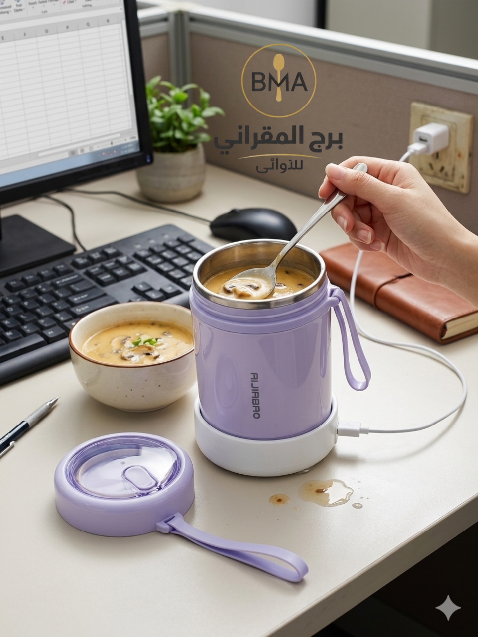 علبة تسخين طعام كهربائية محمولة USB