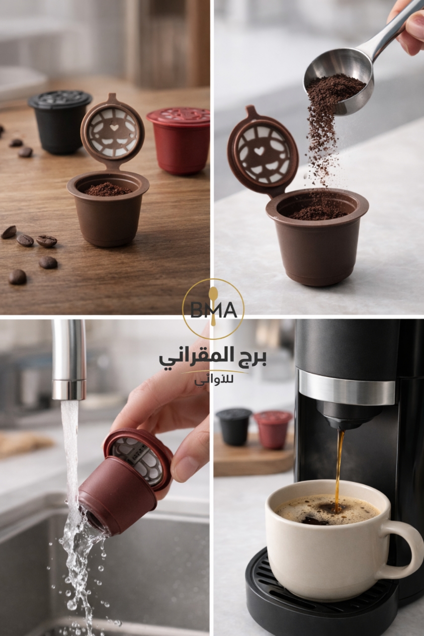 كبسولات قهوة قابلة لإعادة الاستخدام 3 قطع