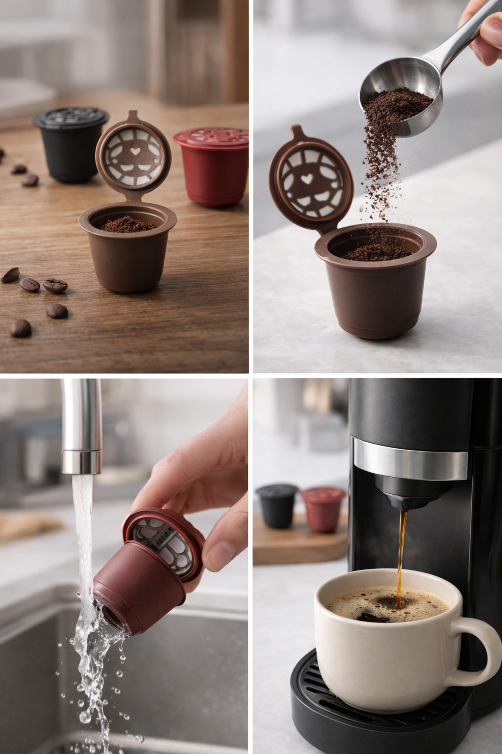 كبسولات قهوة قابلة لإعادة الاستخدام 3 قطع